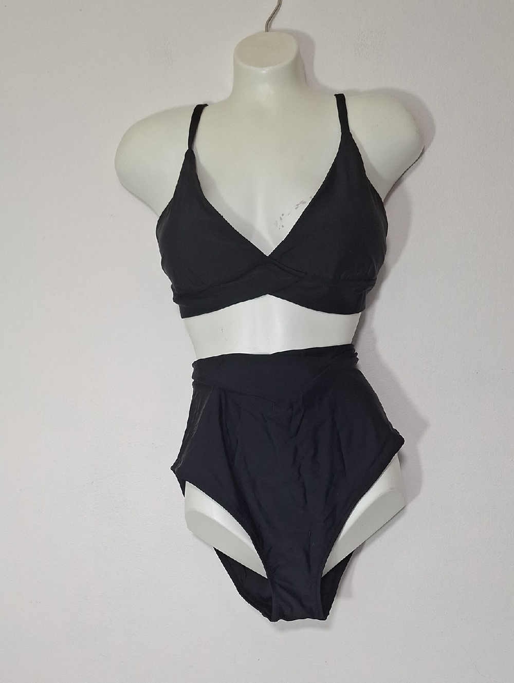 Black High-Waist Bikini Set - Women Swim